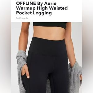 Fleece lined leggings by aerie with pockets